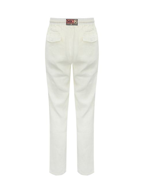 Pantalone Calais in lino bianco Mc2 Saint Barth | CALAIS01896 LINEN 01